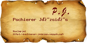Pschierer Józsiás névjegykártya
